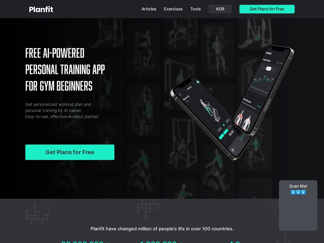 Planfit: Gym Home Workouts & Fitness Plan by AI