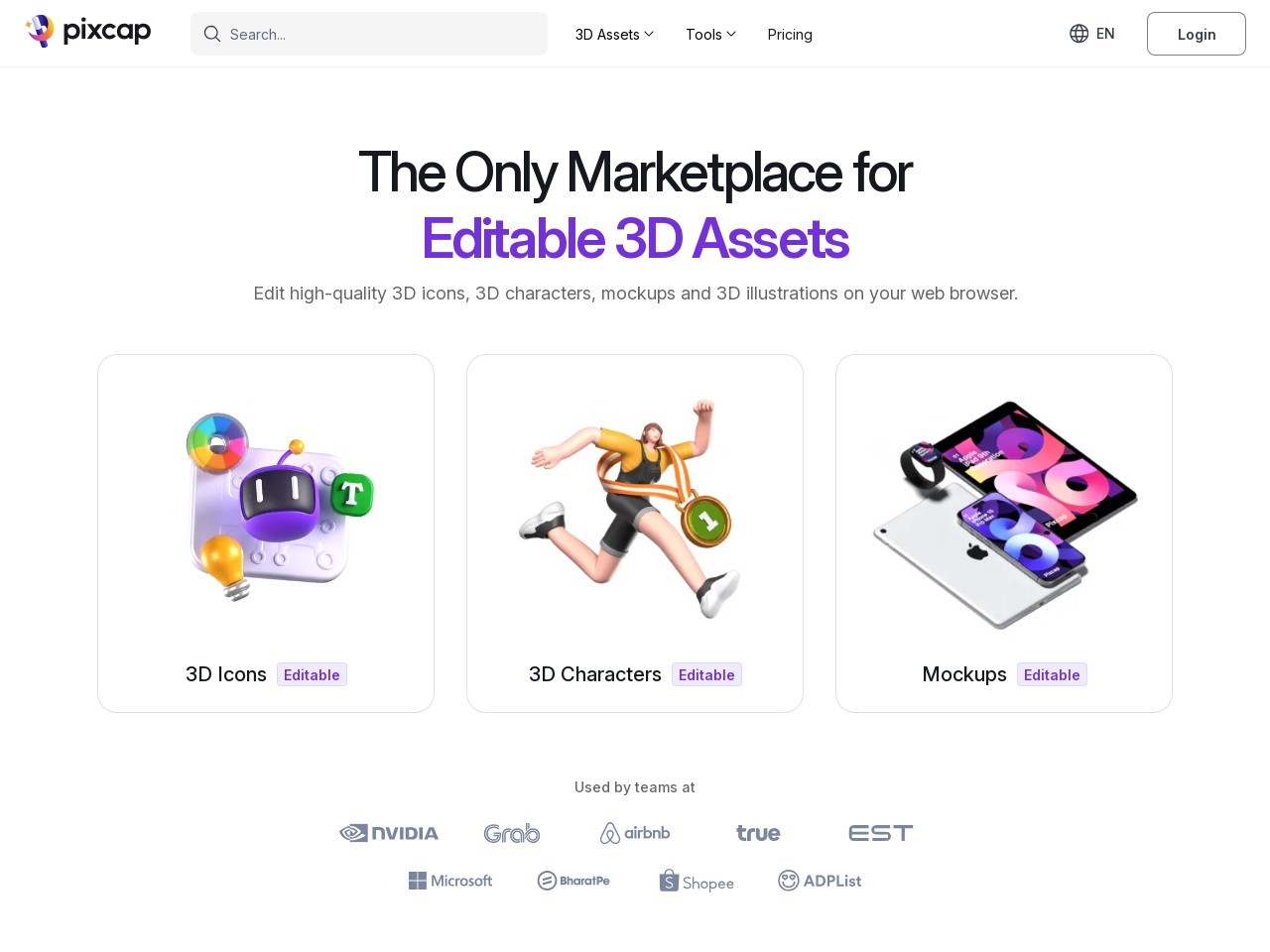 Pixcap - The design tool powered by 3D and AI