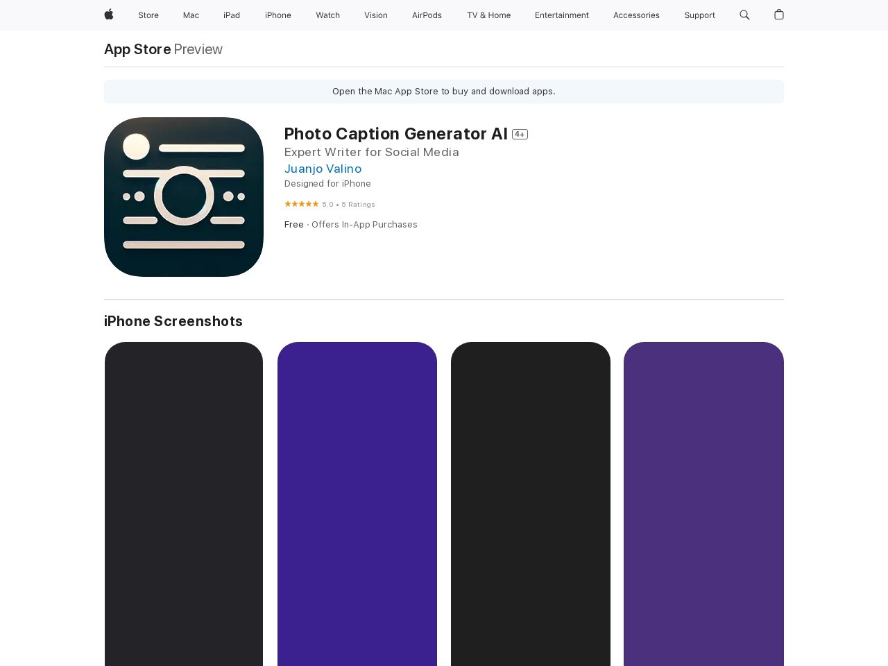 AI PhotoCaption—Text Generator
