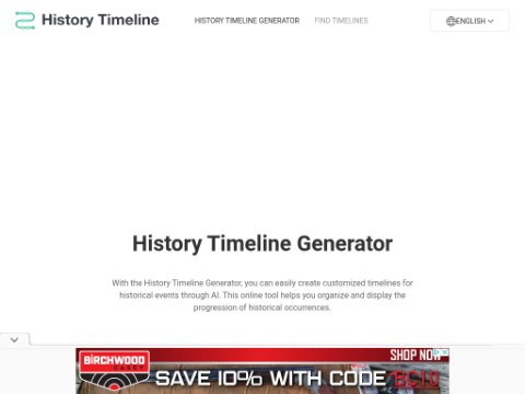 History Timeline Generator